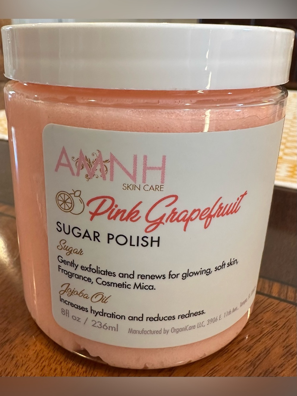 AMINNAH Pink Grapefruit Sugar Polish Retails $36 NEW